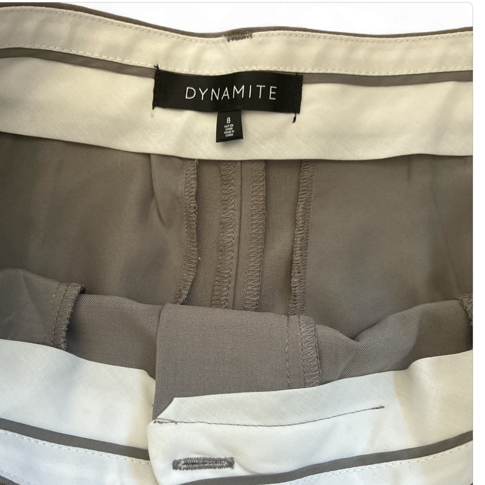 DYNAMITE Stone Gray wide leg pants Trousers size 8 - Picture 4 of 9